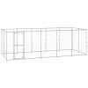 Outdoor Dog Kennel Galvanized Steel 130.2 ft¬≤