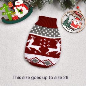 Autumn And Winter Puppy Thickened Pet Clothes Clothing (Option: Purplish Red SHULU-20)