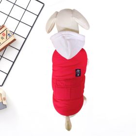 Warm Two Feet Apparel Dog Pet Cotton Vest (Option: Red-XL)