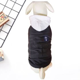 Warm Two Feet Apparel Dog Pet Cotton Vest (Option: Black-XL)